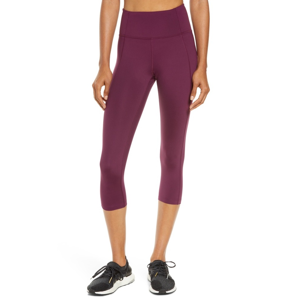 NWOT girlfriend collective plum high waisted 7/8 leggings